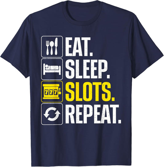 Slot Machine Art Women Gambling Casino Slot Machine T-Shirt - T-Shirt | Navy