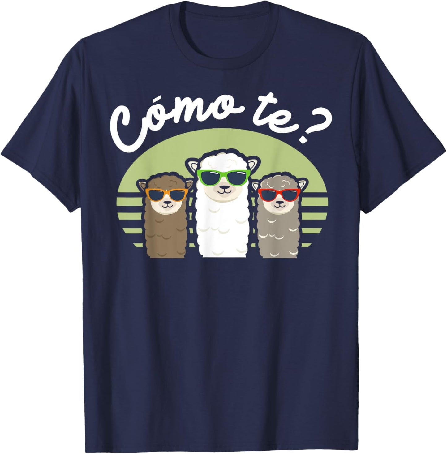 Funny Spanish gift, Como Te Llama, Llama design T-Shirt - T-Shirt | Navy