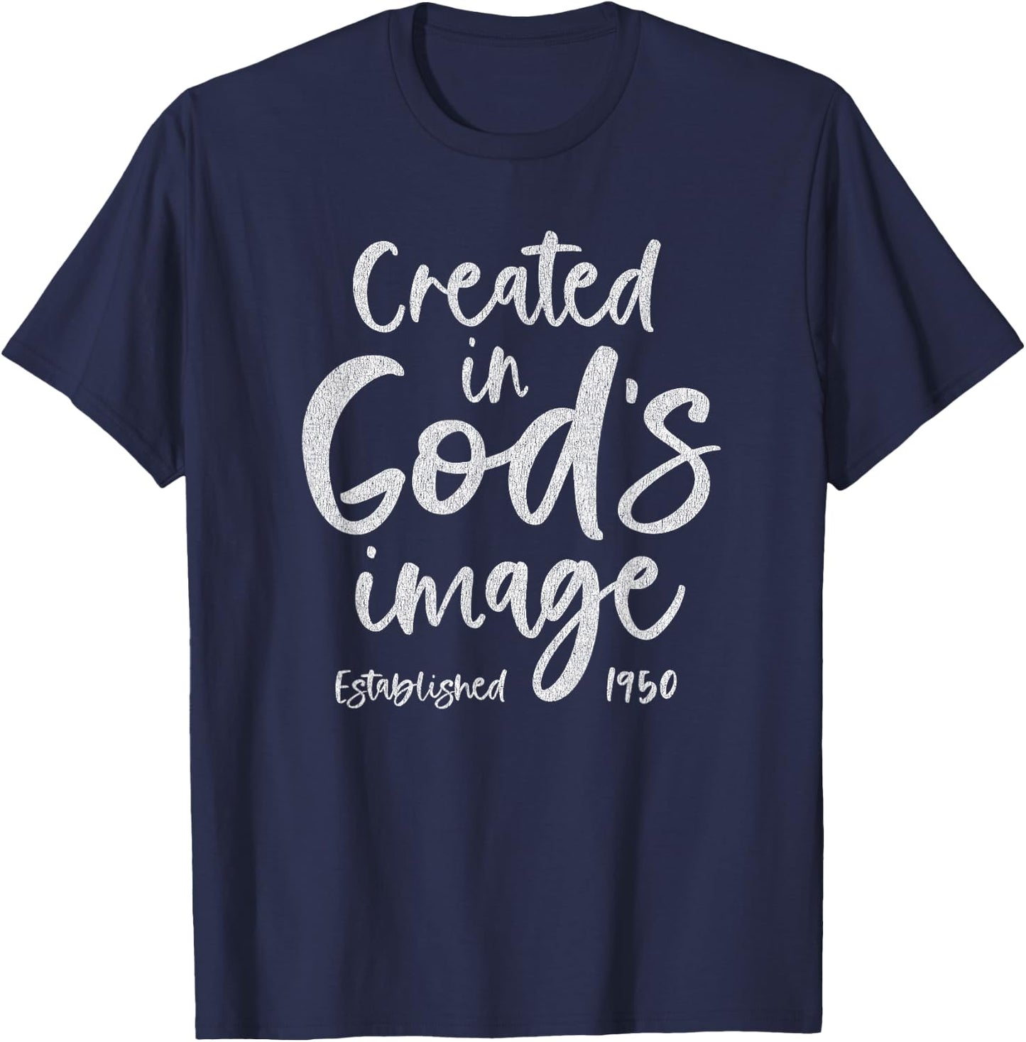 75 Year Old Christian Jesus and God 75th Birthday T-Shirt - T-Shirt | Navy