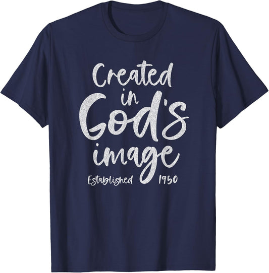 75 Year Old Christian Jesus and God 75th Birthday T-Shirt - T-Shirt | Navy