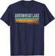 Vintage Stripes Arrowhead Lake PA T-Shirt - T-Shirt | Navy