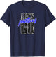 Go Panthers Mascot School Spirit Blue and Black T-Shirt - T-Shirt | Navy