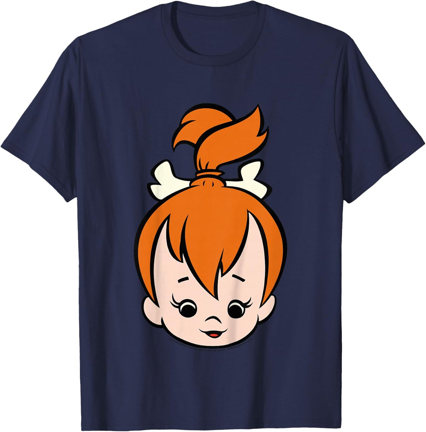 Kids The Flintstones Pebbles Big Face T-Shirt - T-Shirt | Navy