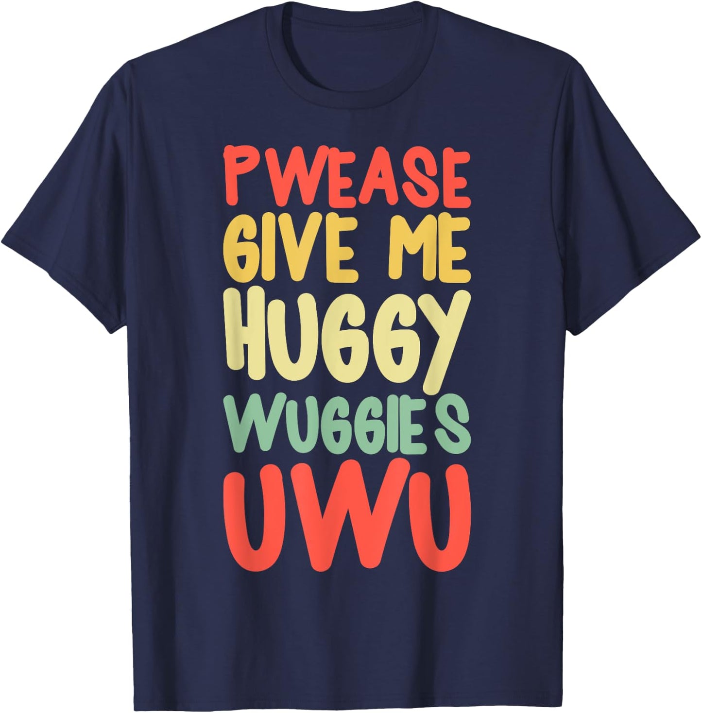 UWU OWO Furries Meme Anime Funny Memes Weeb Furry T-Shirt - T-Shirt | Navy