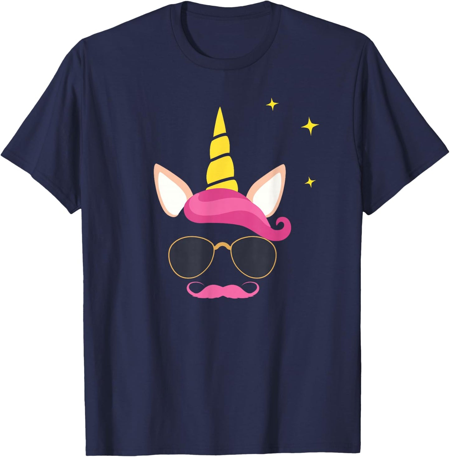 Dadicorn Best Dad Unicorn Fathers Day Funny Pink Men T-Shirt - T-Shirt | Navy