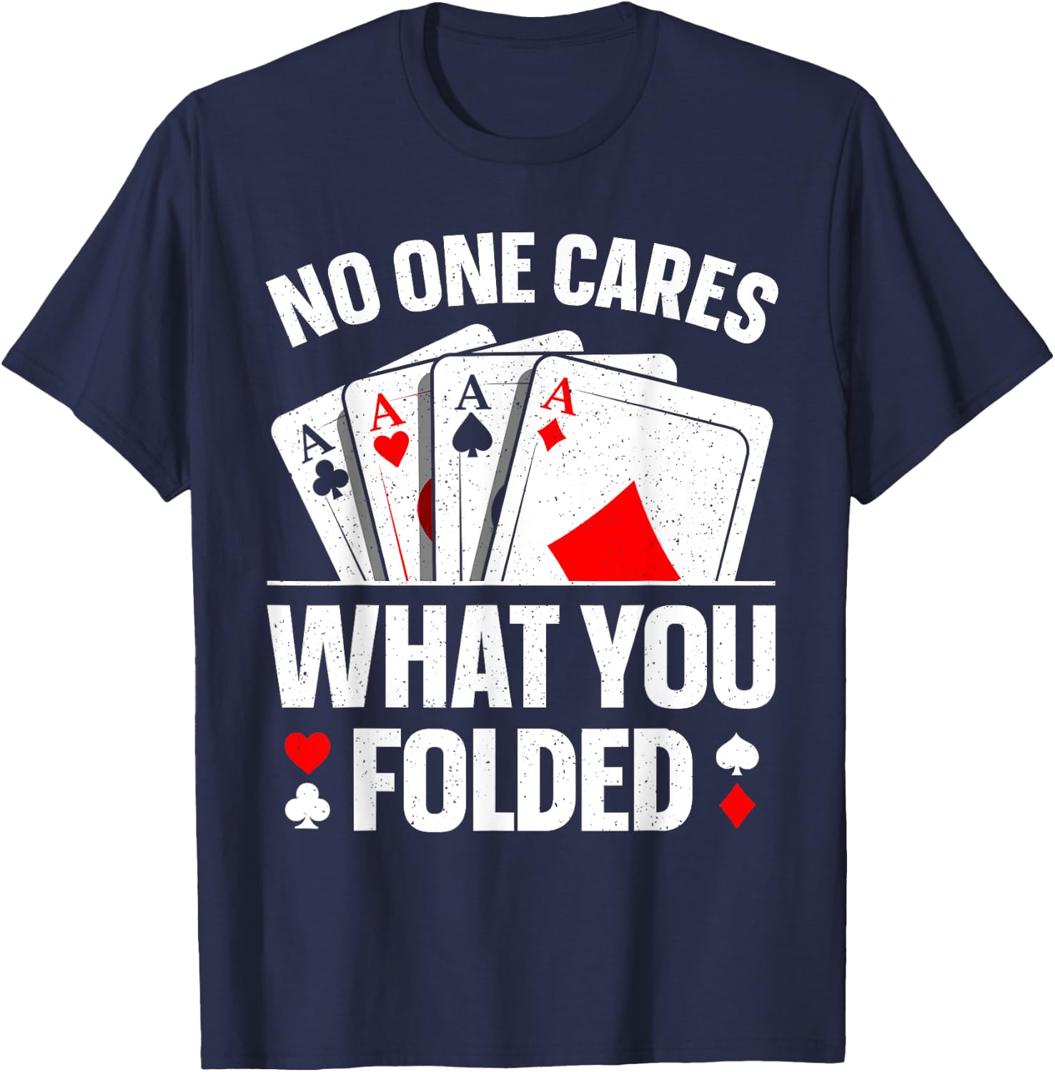 Funny Poker Art Women Play Poker Lover Poker Player T-Shirt - T-Shirt | Navy