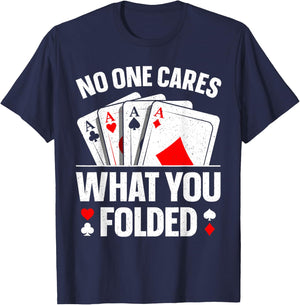 Funny Poker Art Women Play Poker Lover Poker Player T-Shirt - T-Shirt | Navy