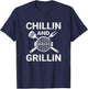 Vintage Chilling and Grilling Cookout BBQ T-Shirt - T-Shirt | Navy