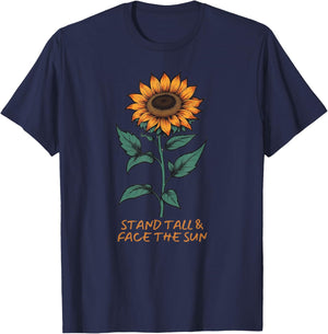 Stand Tall and Face the Sun T-Shirt - T-Shirt | Navy