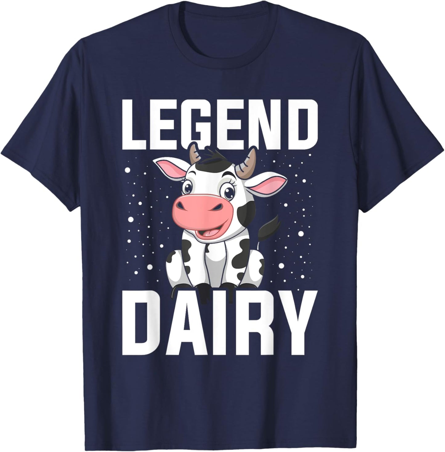 Cow - Legendairy - Cow Print - Pun T-Shirt - T-Shirt | Navy