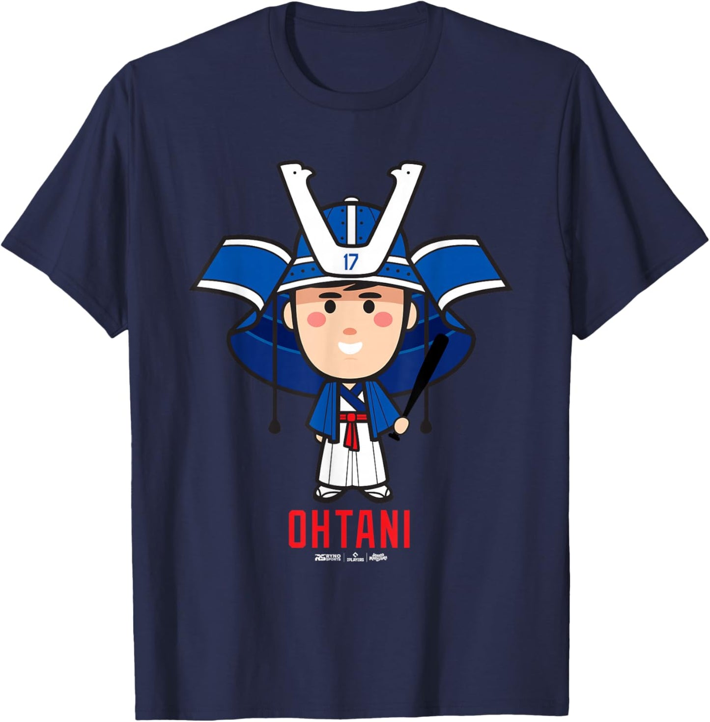 Shohei Ohtani Los Angeles Baseball Samurai (English) MLBPA T-Shirt - T-Shirt | Navy