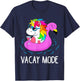Vacay Mode Cute Unicorn Funny Family Vacation Gift Kids Girl T-Shirt - T-Shirt | Navy
