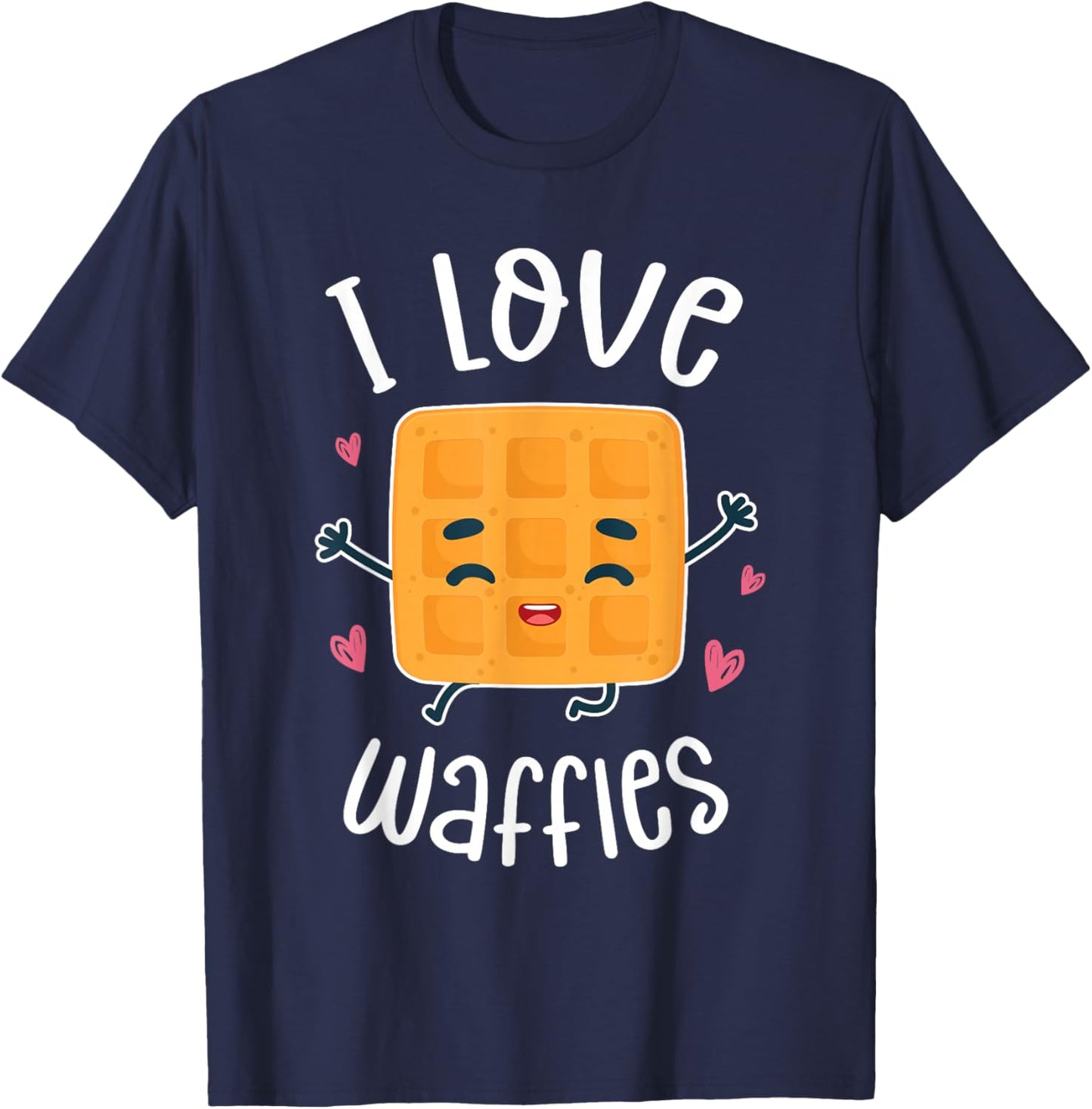 I Love Waffles T-Shirt - T-Shirt | Navy
