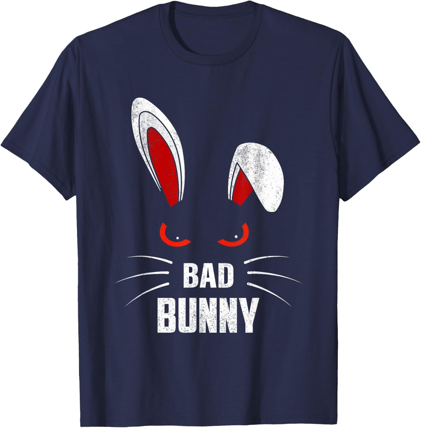Bad Bunny Scary Rabbit Cool Animal Lover T-Shirt - T-Shirt | Navy