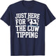 Funny Cow Tipping Joke Country Life Prank T-Shirt - T-Shirt | Navy