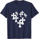 Y2K Cross Heart Design T-Shirt - T-Shirt | Navy