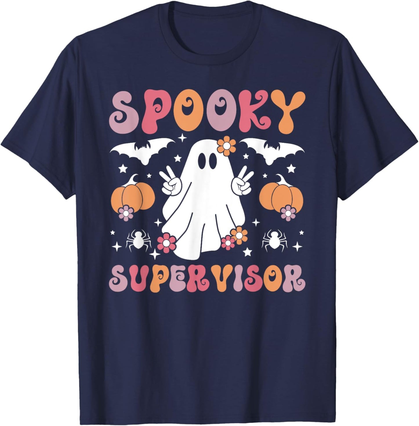 Spooky Supervisor Halloween Supervisory Management T-Shirt - T-Shirt | Navy