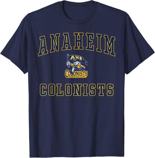 Anaheim High School Colonists C1 T-Shirt - T-Shirt | Navy
