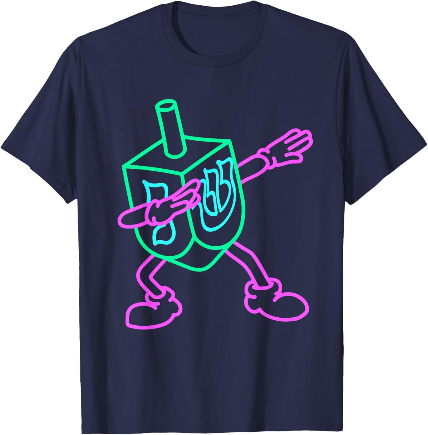 Dabbing Dreidel Funny Hanukkah Gifts for Kids T-Shirt - T-Shirt | Navy