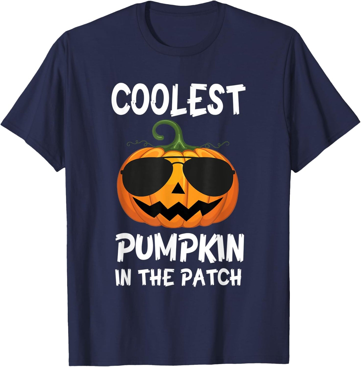 Coolest Pumpkin In The Patch Halloween Kids Boys Girls Men T-Shirt - T-Shirt | Navy