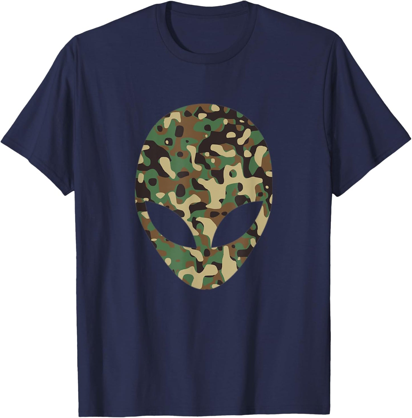 Alien Head Camouflage Alien T-Shirt - T-Shirt | Navy