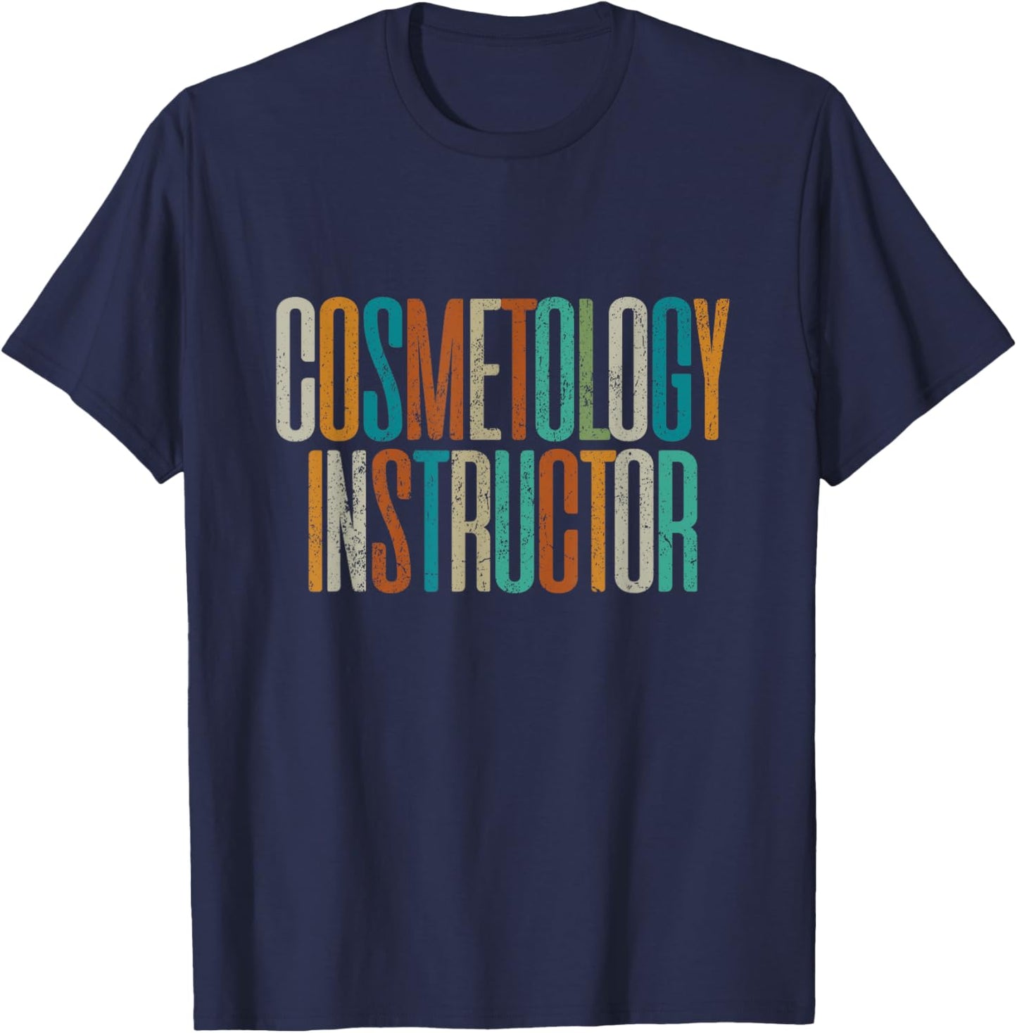 Vintage Cosmetology Instructor T-Shirt - T-Shirt | Navy