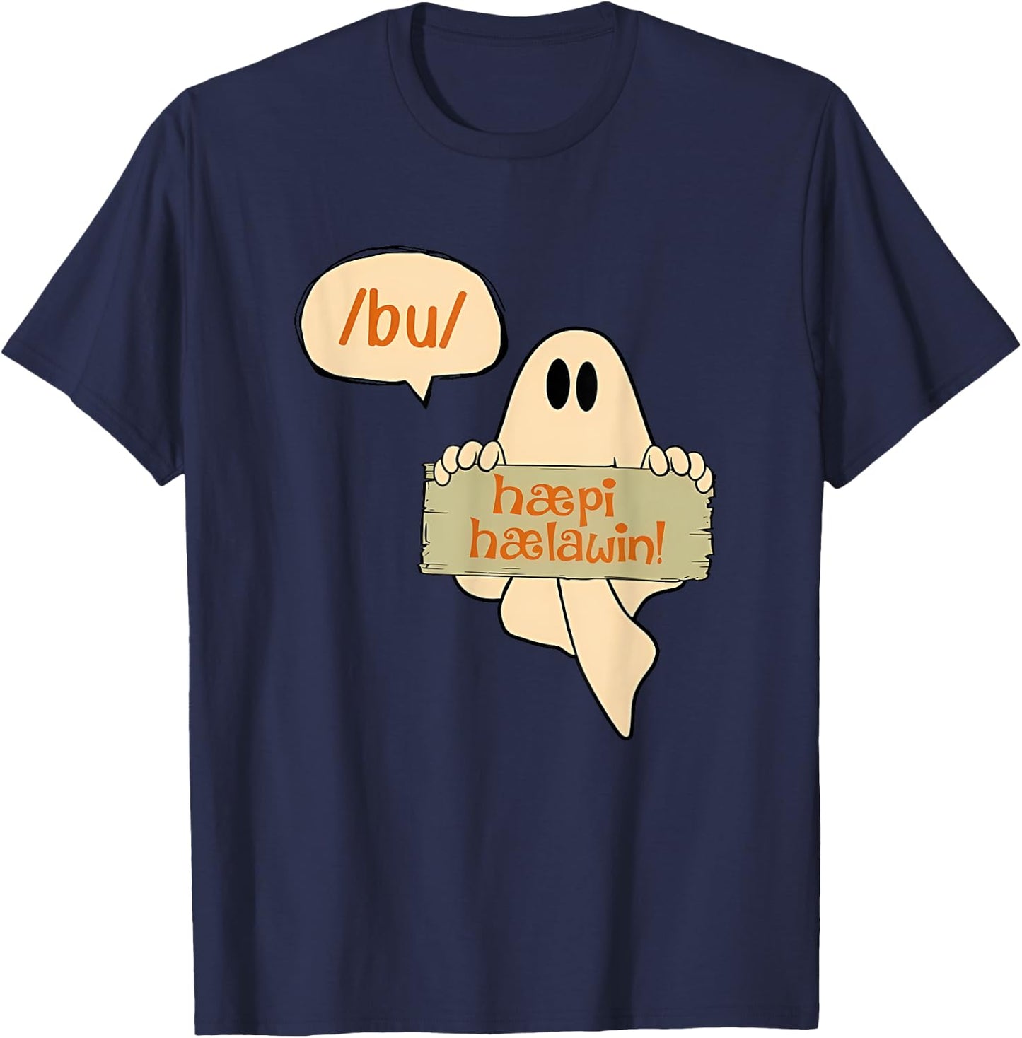 Speech Therapist Halloween shirt SLP Halloween Phonetics T-Shirt - T-Shirt | Navy