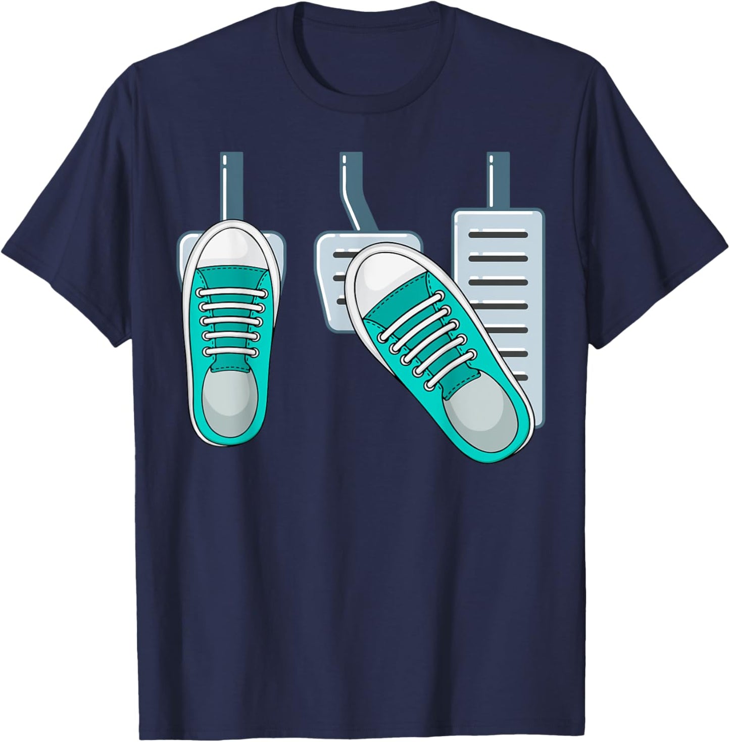 Save The Stick Funny Manual Transmission Three Pedals Car T-Shirt - T-Shirt | Navy