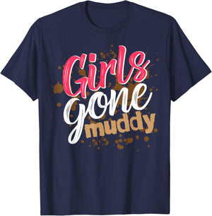 Girls Gone Muddy Mud Run Outfit Mud Run Team T-Shirt - T-Shirt | Navy