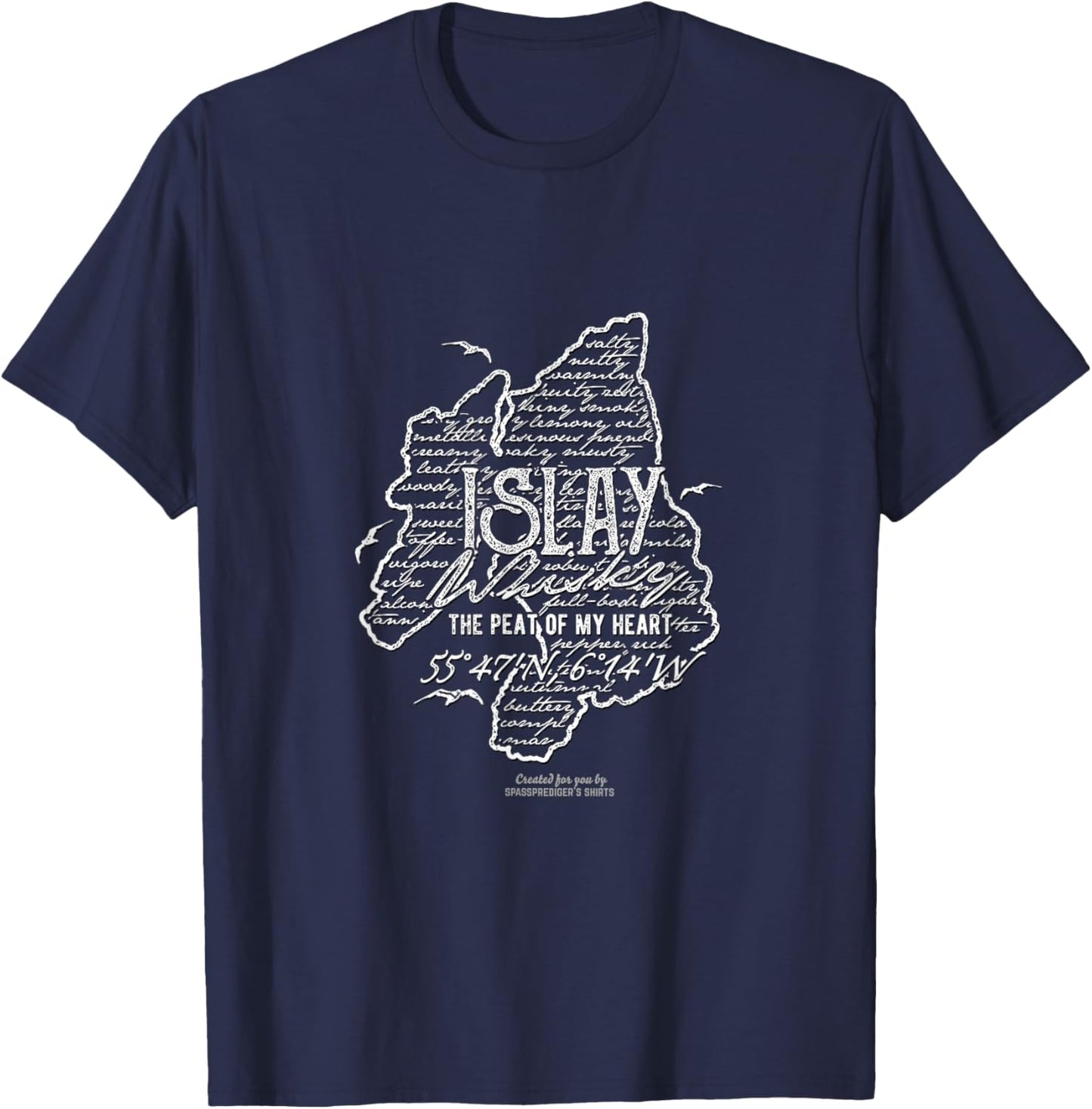 Whisky Statement with Pun on Islay Whisky T-Shirt - T-Shirt | Navy