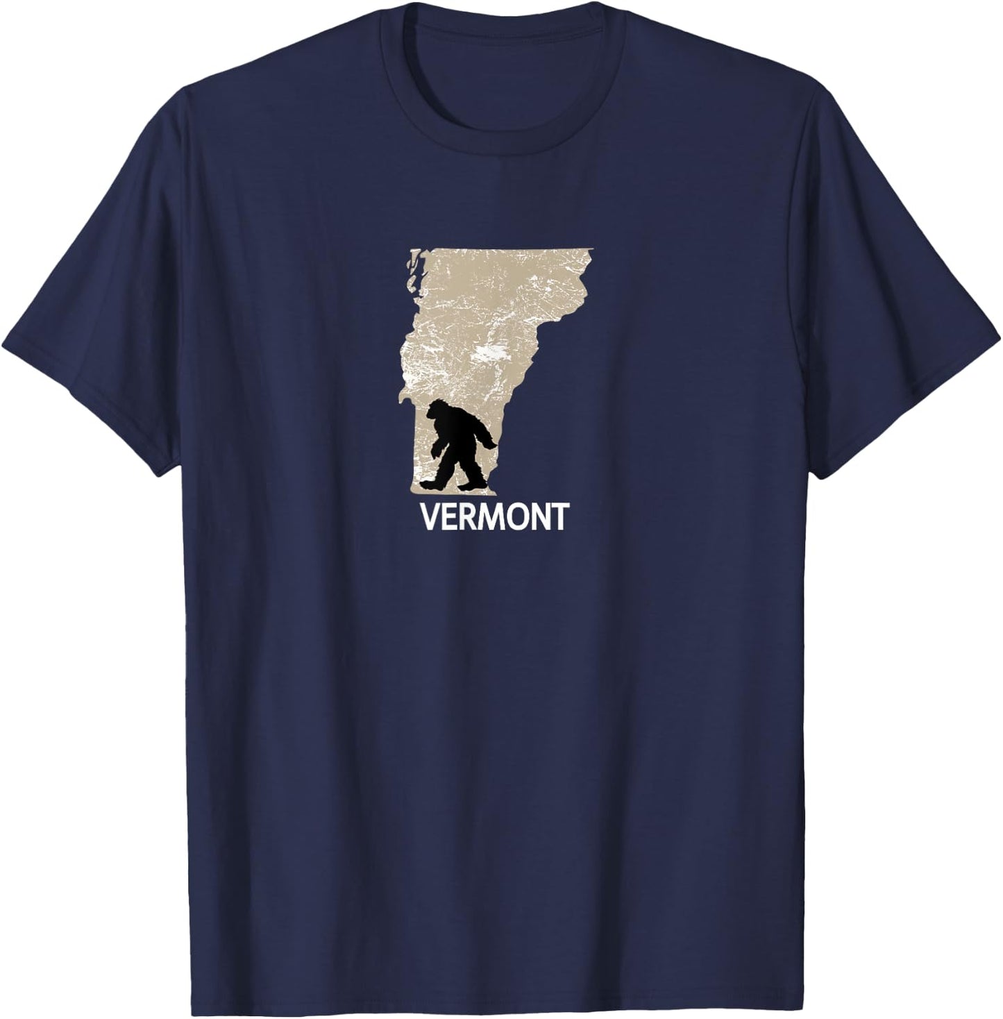 Funny Bigfoot I Believe Loves Vermont VT Sasquatch T-Shirt - T-Shirt | Navy