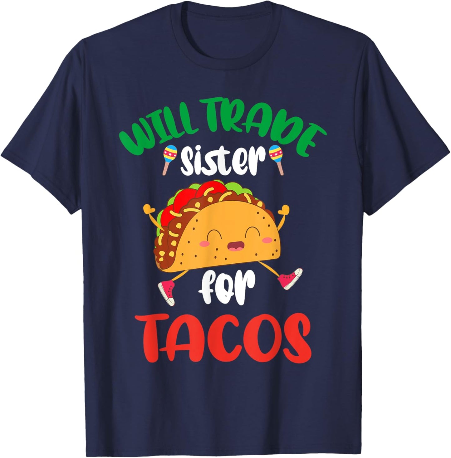Will Trade Sister For Tacos Toddler Boys Cinco De Mayo T-Shirt - T-Shirt | Navy