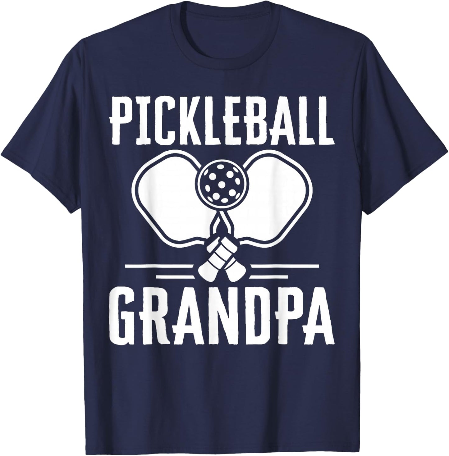 Proud Pickleball Grandpa Grandfather Player T-Shirt - T-Shirt | Navy