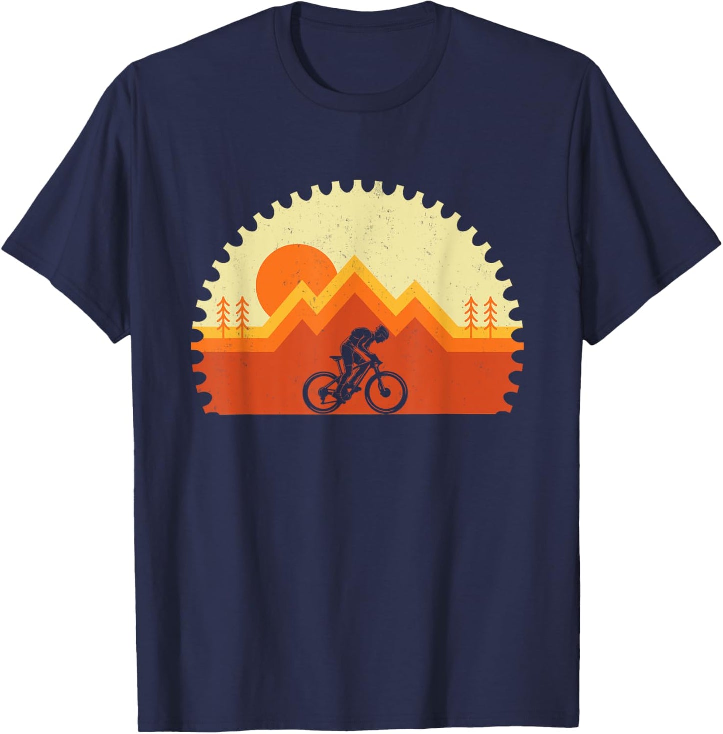 Mountain Biking - Gear MTB Riding Cyclist Biker Trail Rider T-Shirt - T-Shirt | Navy