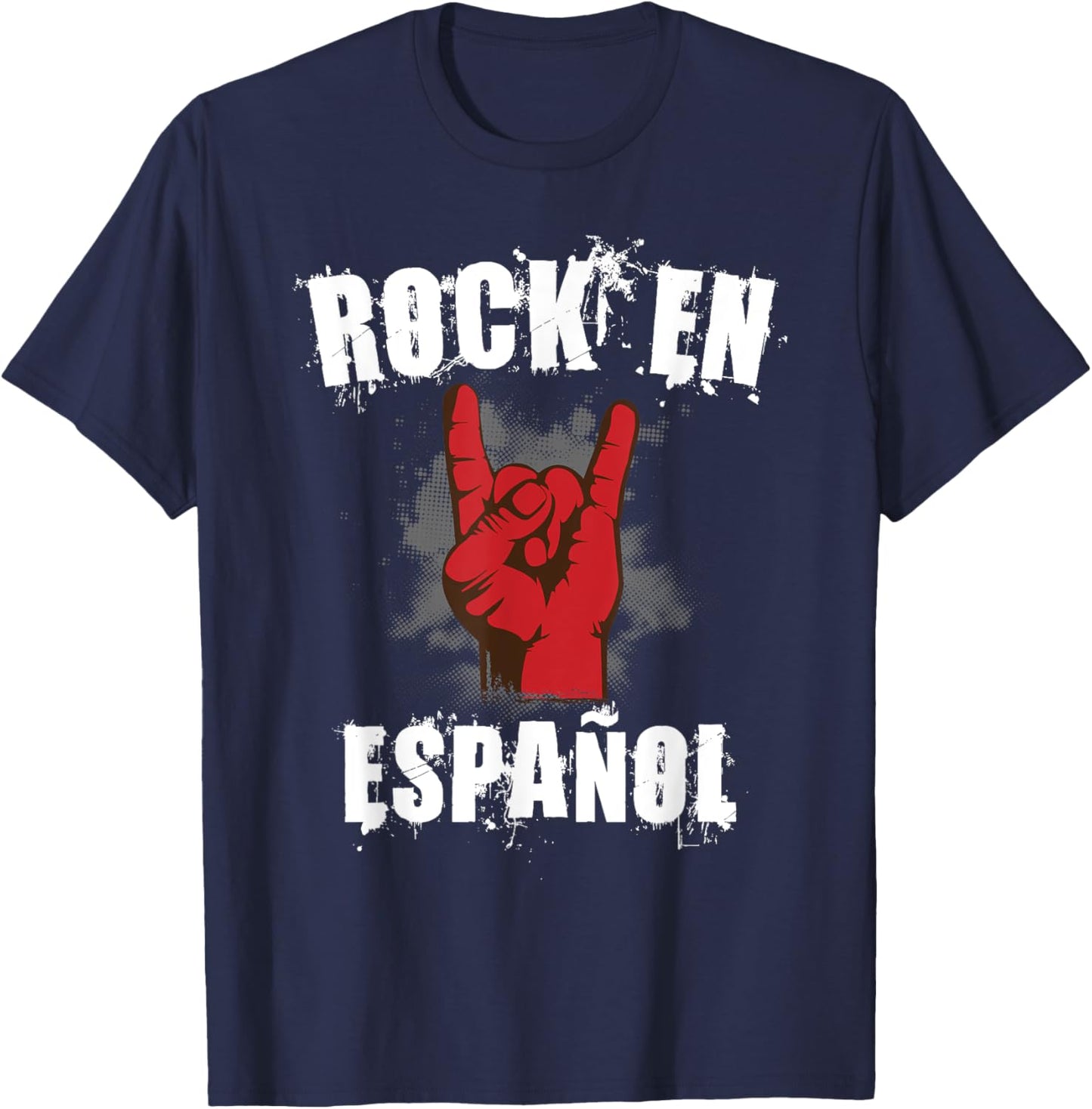 Rock En Español Classic Spanish Music Bands T-Shirt - T-Shirt | Navy
