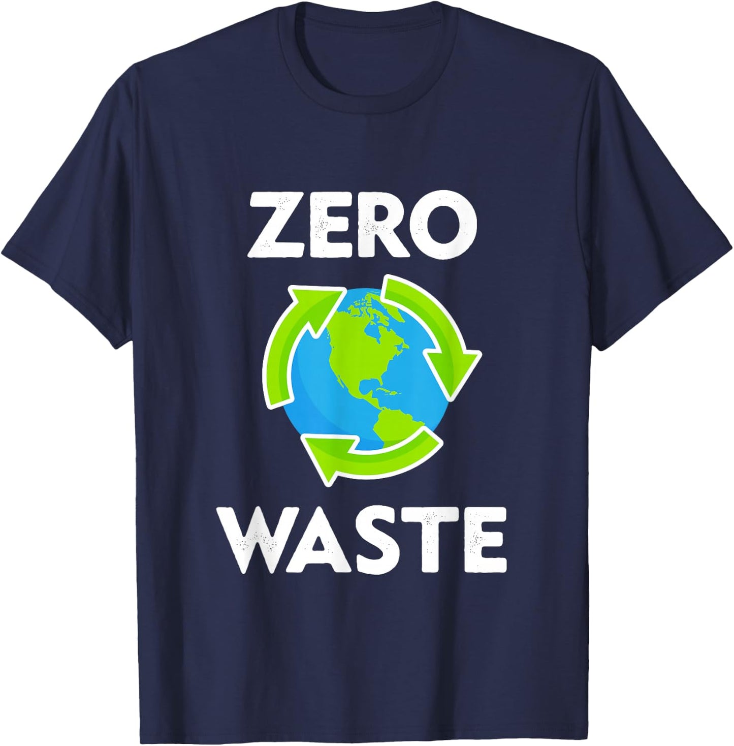 Zero Waste Earth Day Environmental Teacher Gift Anti Plastic T-Shirt - T-Shirt | Navy