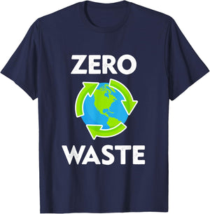 Zero Waste Earth Day Environmental Teacher Gift Anti Plastic T-Shirt - T-Shirt | Navy