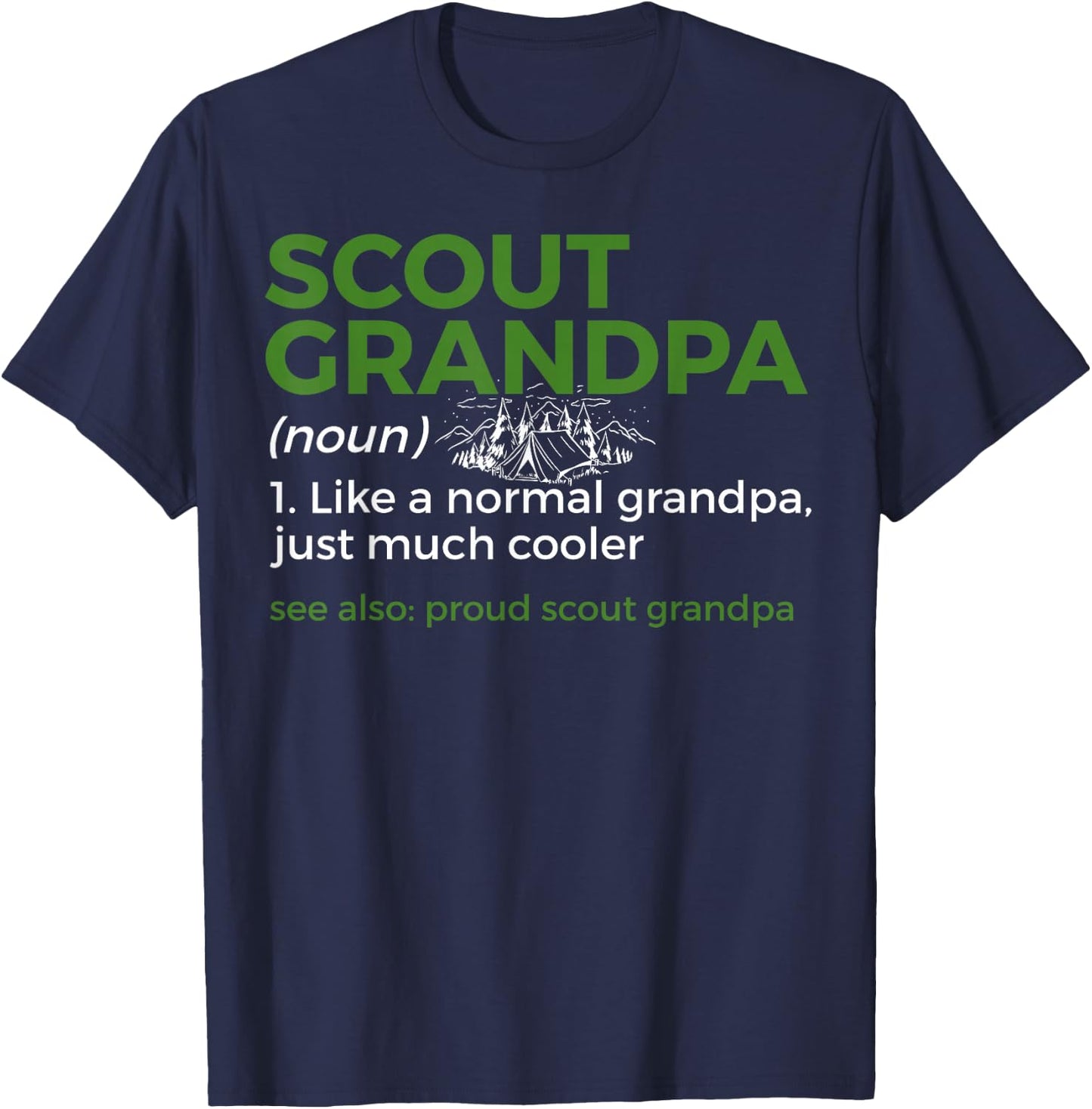 Scouting Funny Scout Grandpa Definition Proud Scout Grandpa T-Shirt - T-Shirt | Navy