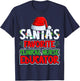 Santa's Favorite Clinical Nurse Educator Santa Hat Christmas T-Shirt - T-Shirt | Navy