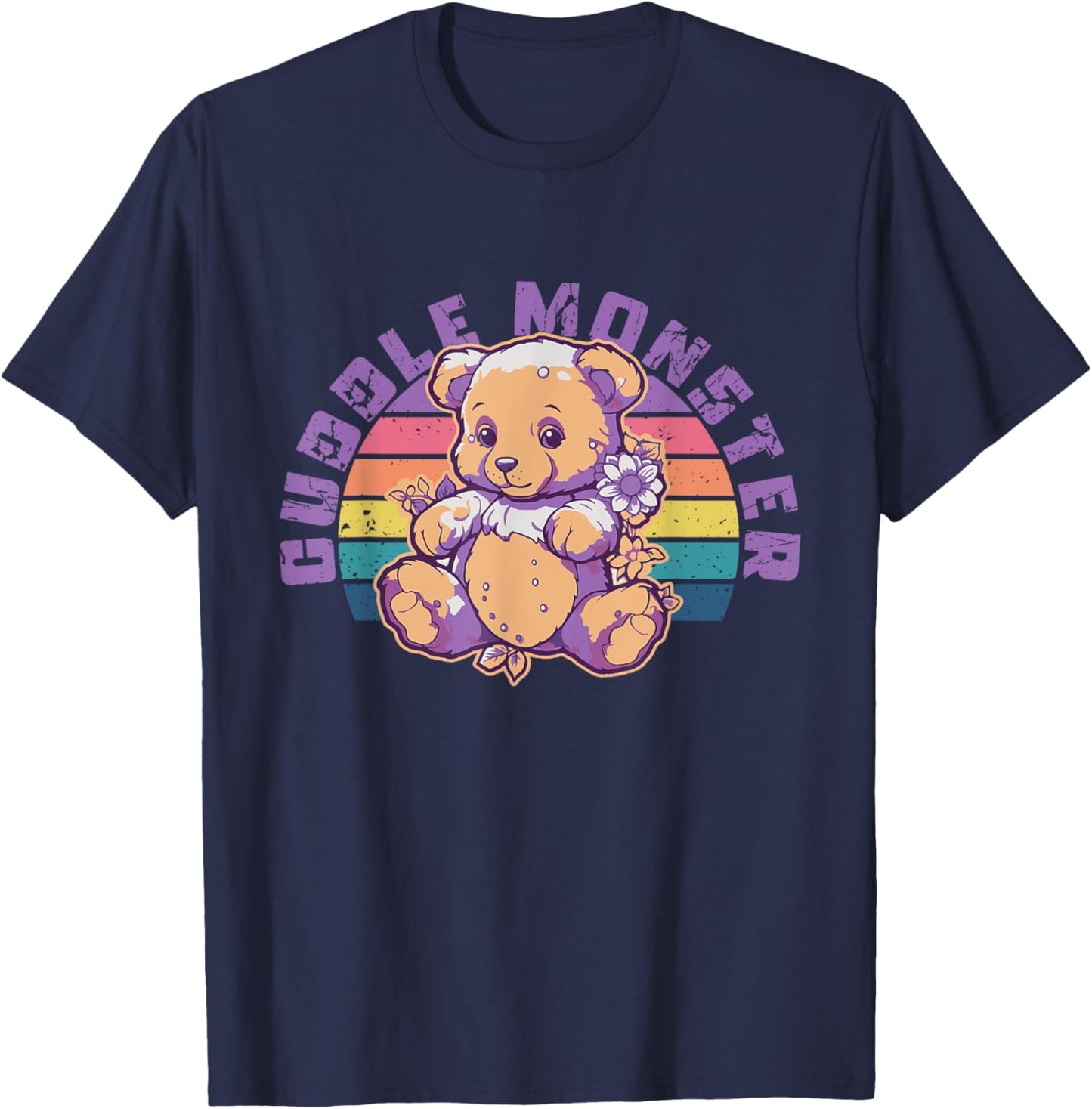 Funny Cuddle Monster | Cuddling | Bear Teddy Toy T-Shirt - T-Shirt | Navy