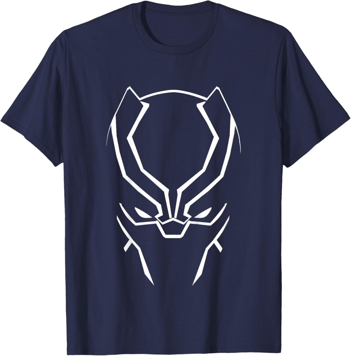 Kids Marvel Avengers Classic Black Panther Super Hero Silhouette T-Shirt - T-Shirt | Navy