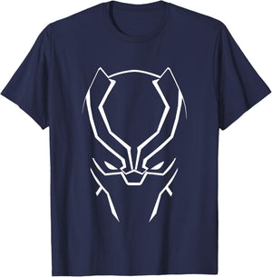 Kids Marvel Avengers Classic Black Panther Super Hero Silhouette T-Shirt - T-Shirt | Navy