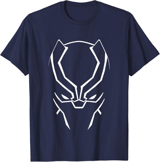 Kids Marvel Avengers Classic Black Panther Super Hero Silhouette T-Shirt - T-Shirt | Navy