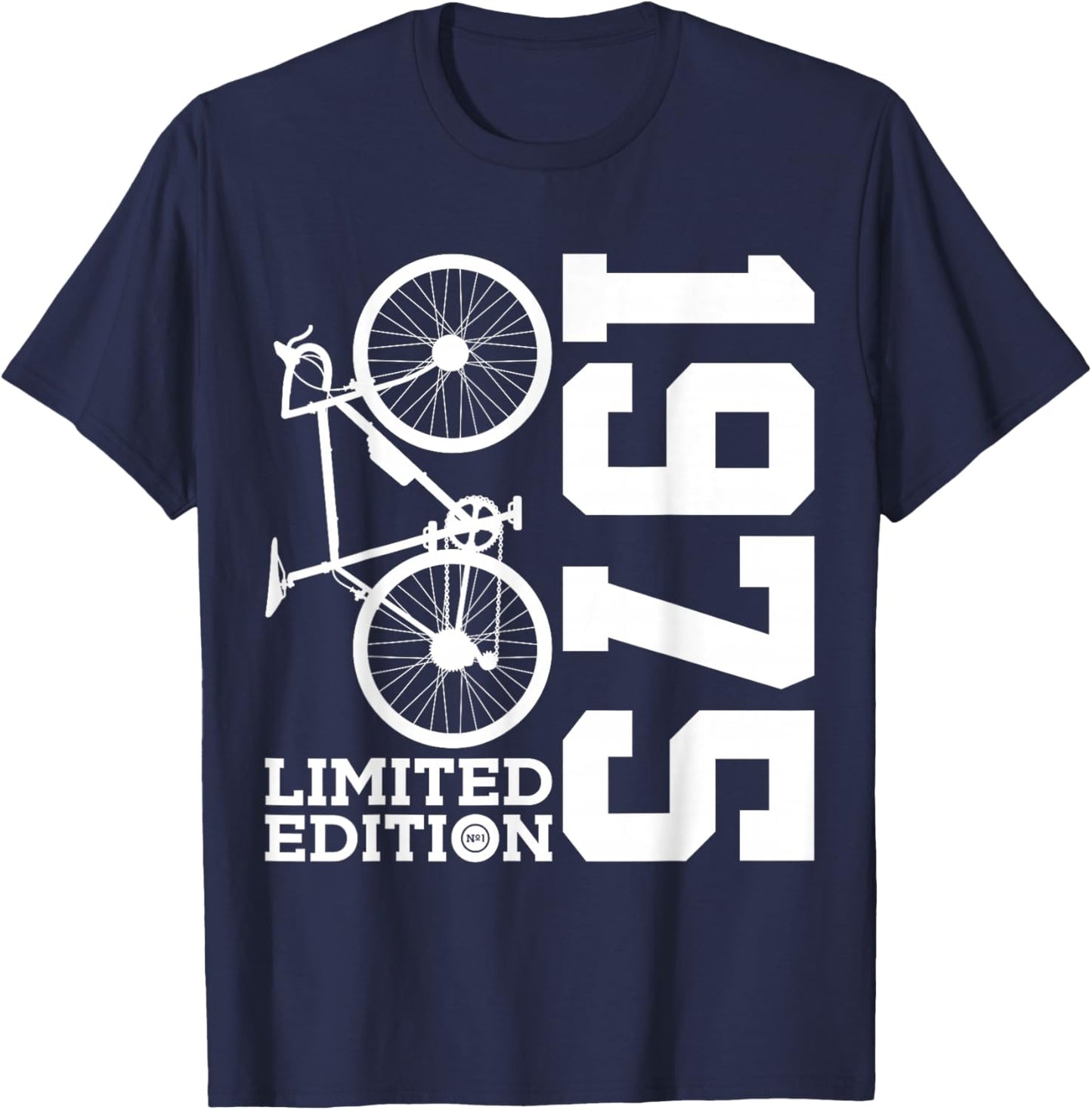 Cyclist 1975 Bike 51st Birthday Racing Bike T-Shirt - T-Shirt | Navy