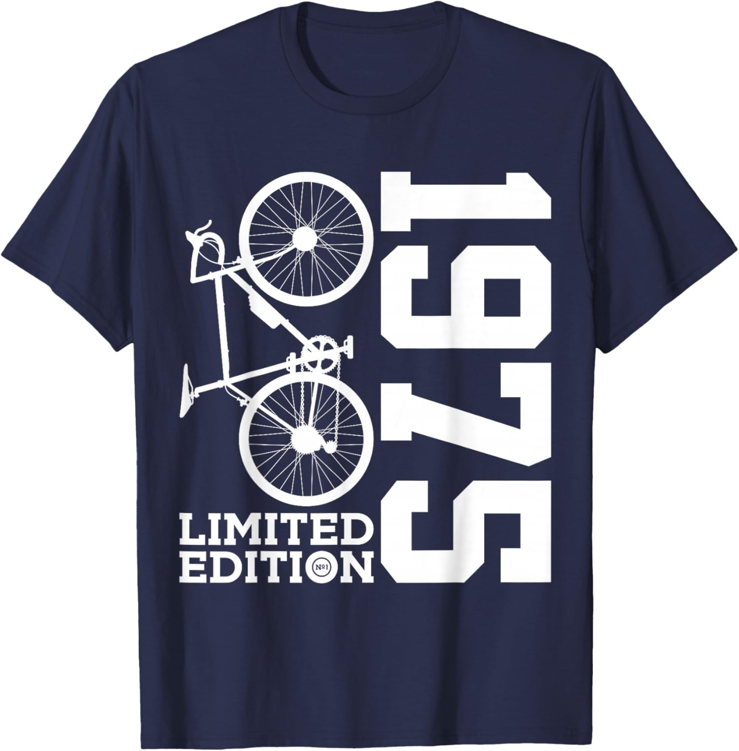 Cyclist 1975 Bike 51st Birthday Racing Bike T-Shirt - T-Shirt | Navy