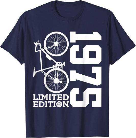 Cyclist 1975 Bike 51st Birthday Racing Bike T-Shirt - T-Shirt | Navy