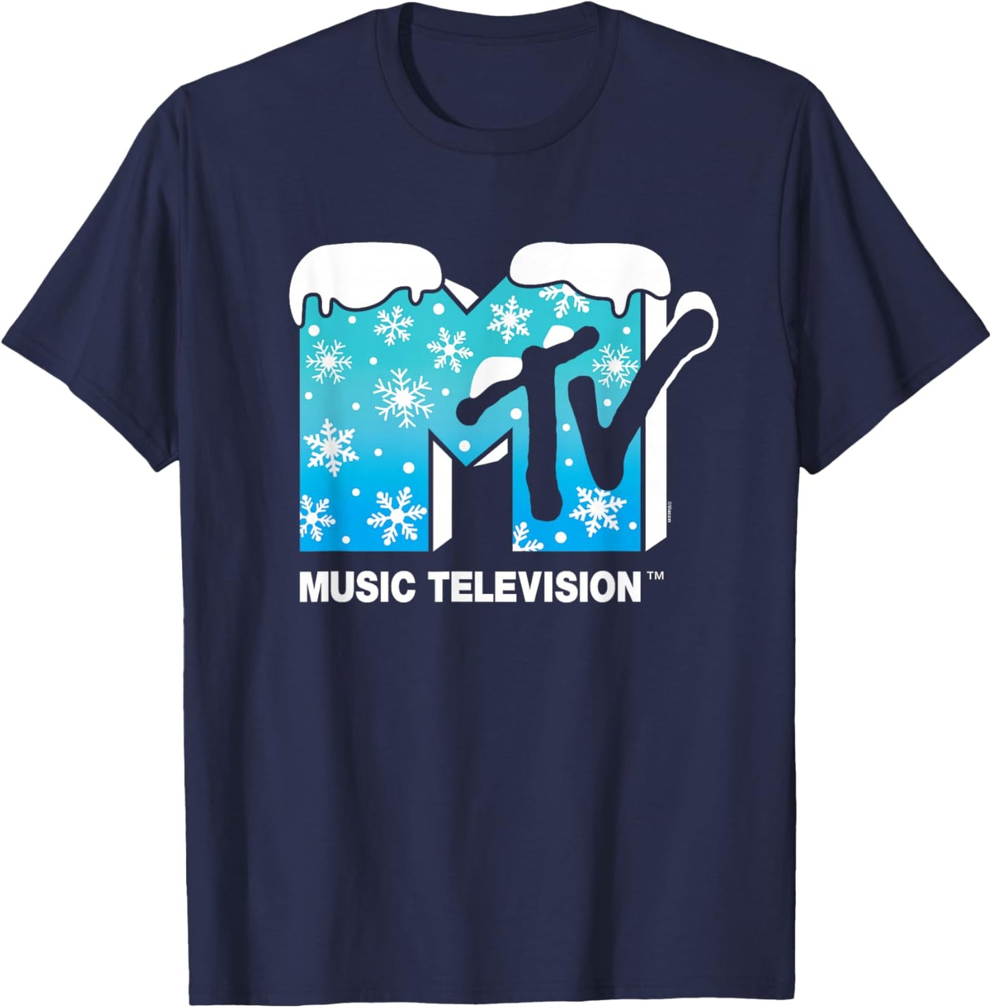 MTV - MTV Snowflakes T-Shirt - T-Shirt | Navy