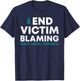 End Victim Blaming Sexual Assault Awareness Month Ribbon T-Shirt - T-Shirt | Navy