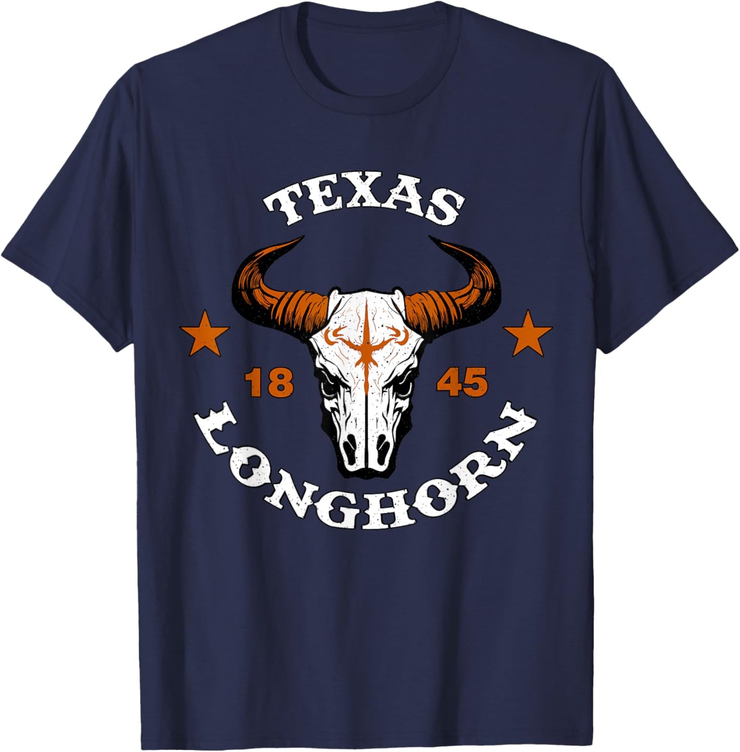 Texas 1845 Vintage Longhorn T-Shirt - T-Shirt | Navy