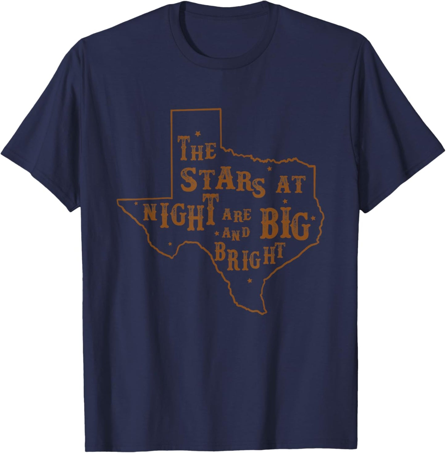 The Stars At Night Are Big And Bright Western Graphic Rodeo T-Shirt - T-Shirt | Navy